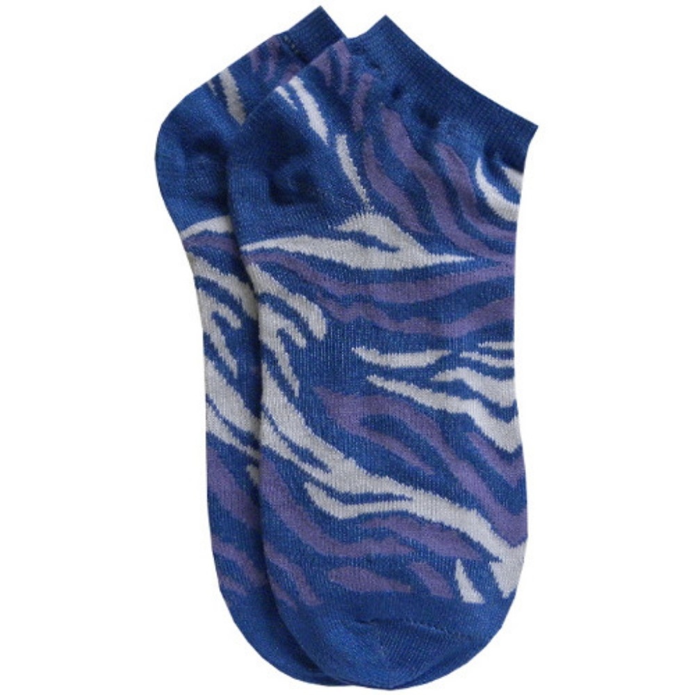 12 Pair Womens Wild Zebra Print Low Cut Fun Socks - Picture 6 of 7